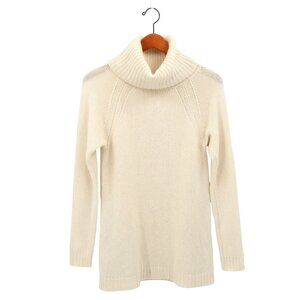 Calypso St. Barth Ivory 100% Cashmere Turtleneck Tunic Sweater XS
